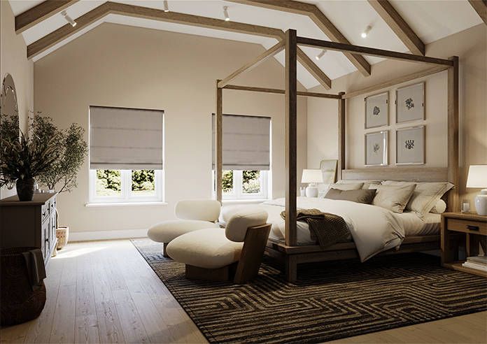 Geneva, Mocha Stone - Twist&Fit Roman Blind - Image 7